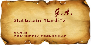 Glattstein Atanáz névjegykártya